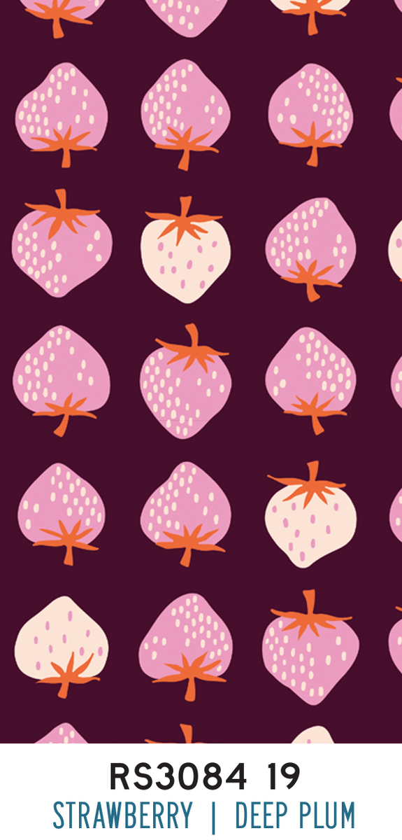 PREORDER Strawberry Strawberry in Deep Plum RS 3084 19 Ruby Star S Steel City Quilt Company