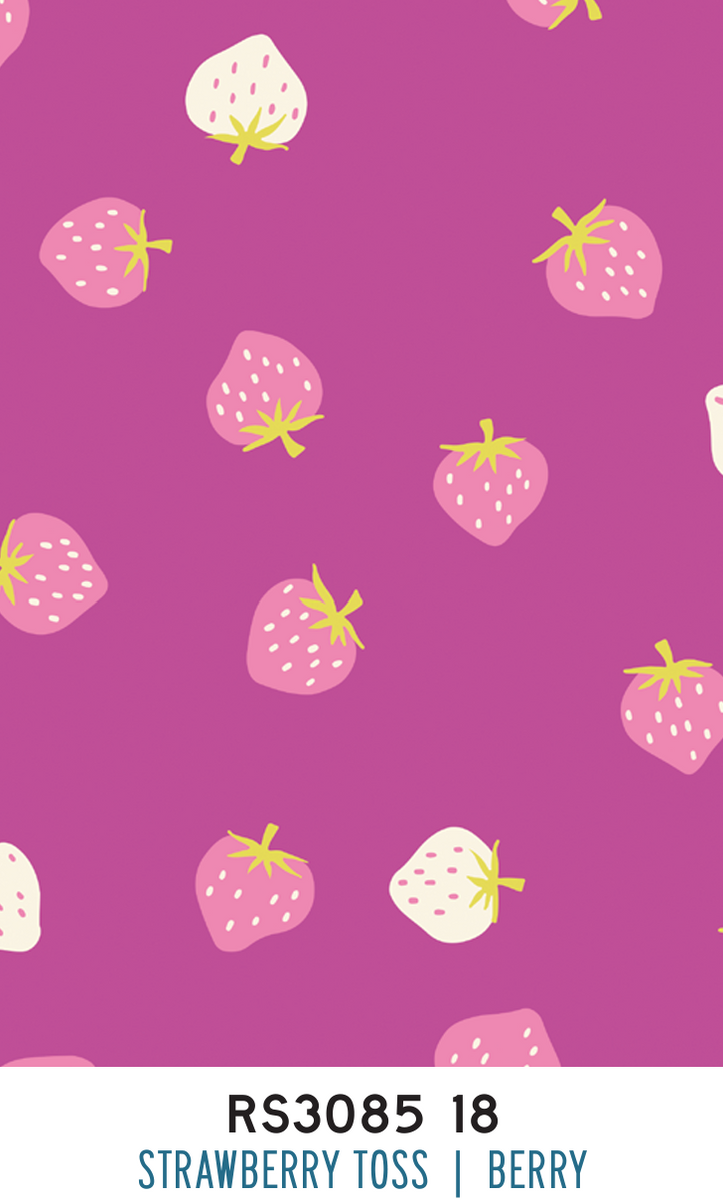 PREORDER Strawberry Strawberry Toss in Berry RS 3085 18 Ruby Star Steel City Quilt Company